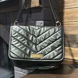 Steve Madden Black Quilted Shoulder Bag Purse Crossbody